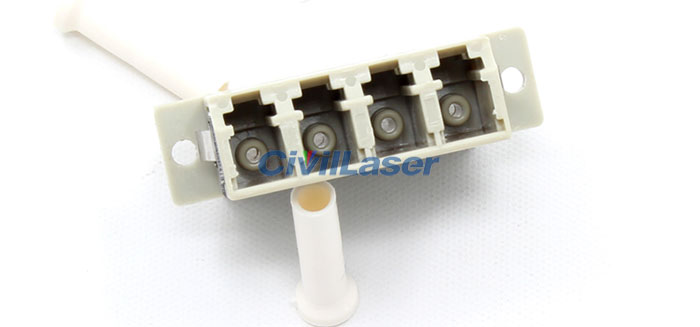LC Multimode Four Core Plastic Fiber Optic Adapter